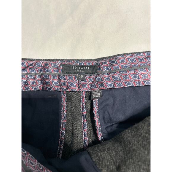 Ted Baker Wool Blend Dark Gray Slacks Pants Men's Size 34 regular - Picture 2 of 11